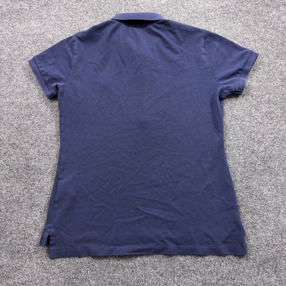 Polo Ralph Lauren Polo Shirt Womens M Navy Blue Slim Fit Short Sleeve Cotton - Picture 2 of 13